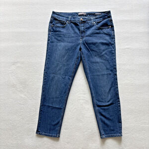 Melissa McCarthy Seven7 Jeans Women 18 Straight Blue Denim Plus Size Stretch
